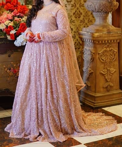 Elegant Dusty Pink Bridal Maxi