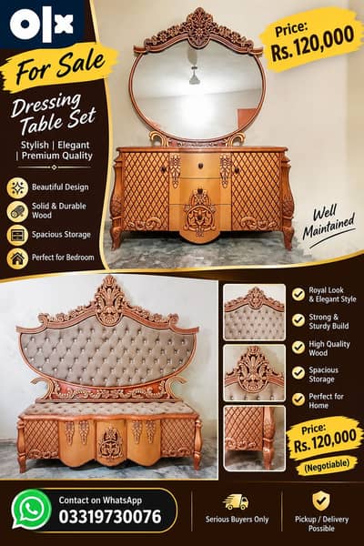 Brand New Bedroom Furniture Set – Without Mattress