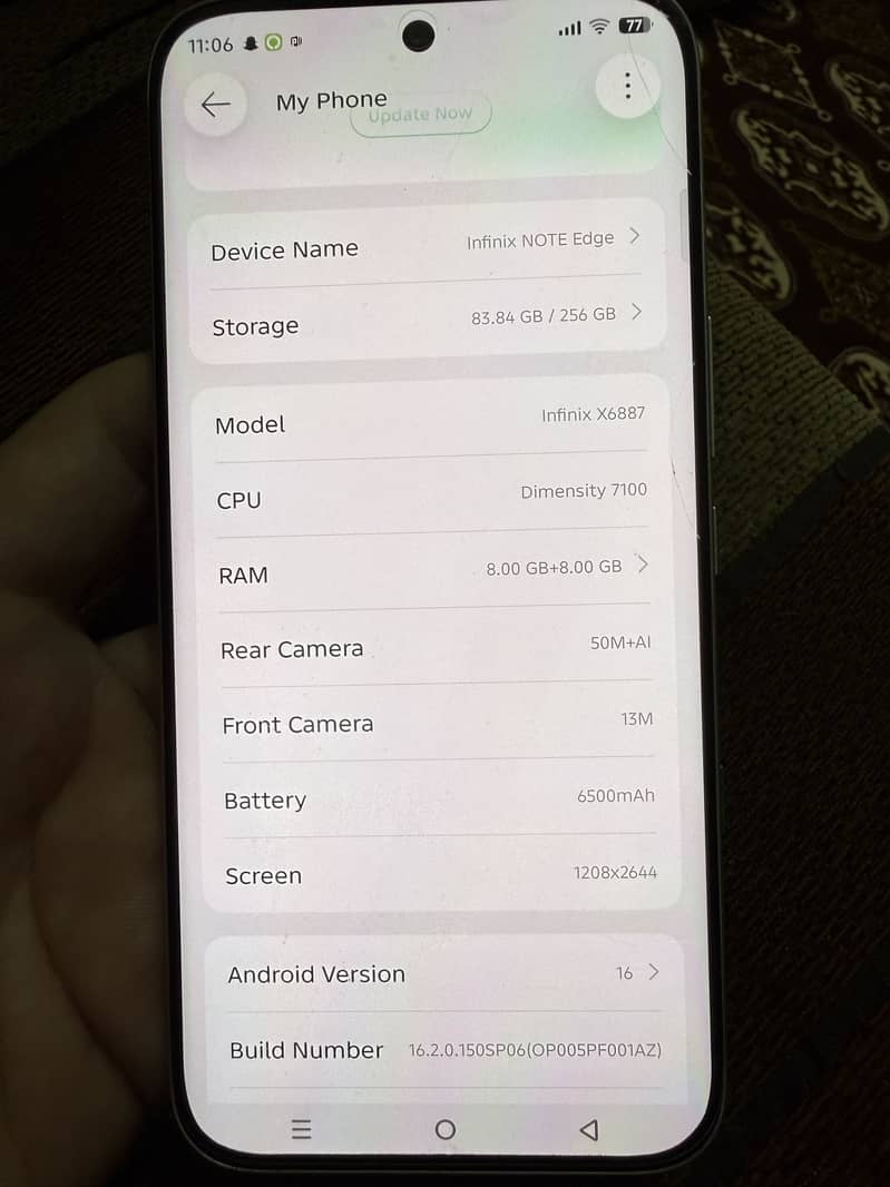 Infinix note edge 3