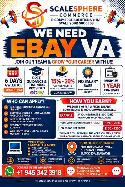 EBAY VA NEEDED