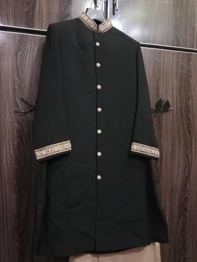 Black color sherwani