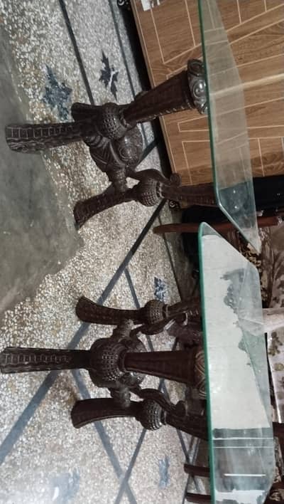 Black wooden chinioti Furniture table set