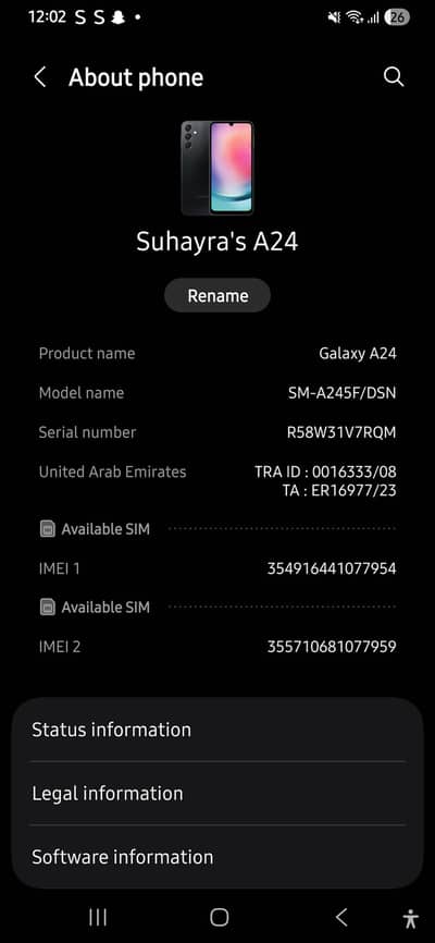Samsung Mobile A24
