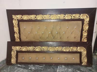 wood poshish Bed set with molty foam