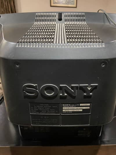 Original Japan Sony Trinitron 21" CRT TV with Wooden Trolley