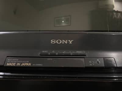 Original Japan Sony Trinitron 21" CRT TV with Wooden Trolley