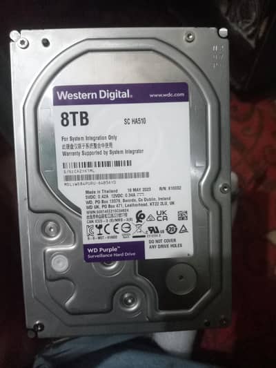 8TB WD Purple intarnel hard drive