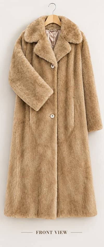 ladies long fur coat