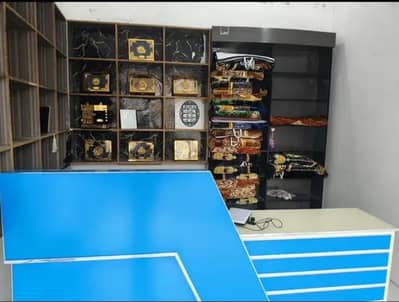 racks and counter table
