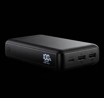 20000mAh Power Bank PD 20W Fast Charge LED Display Premium Black