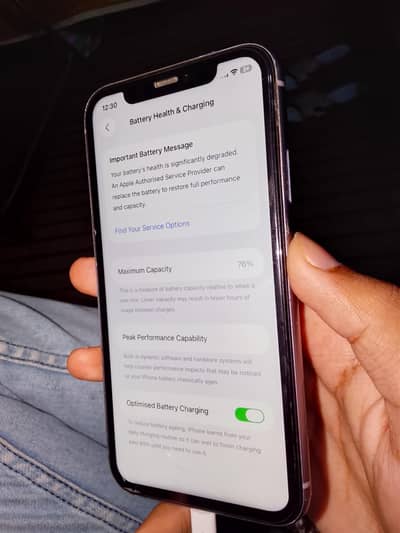 Iphone 11 MDM 64gb 76% health faceid true tone oky exchanged