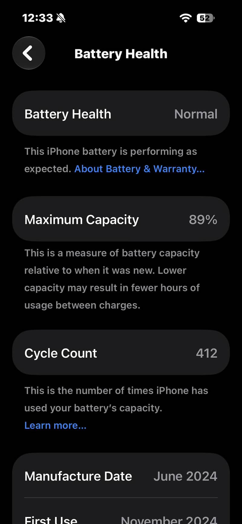 Apple iPhone 15 Pro - 89% health - Genuine Waterpack - 10/10 LLA model 1