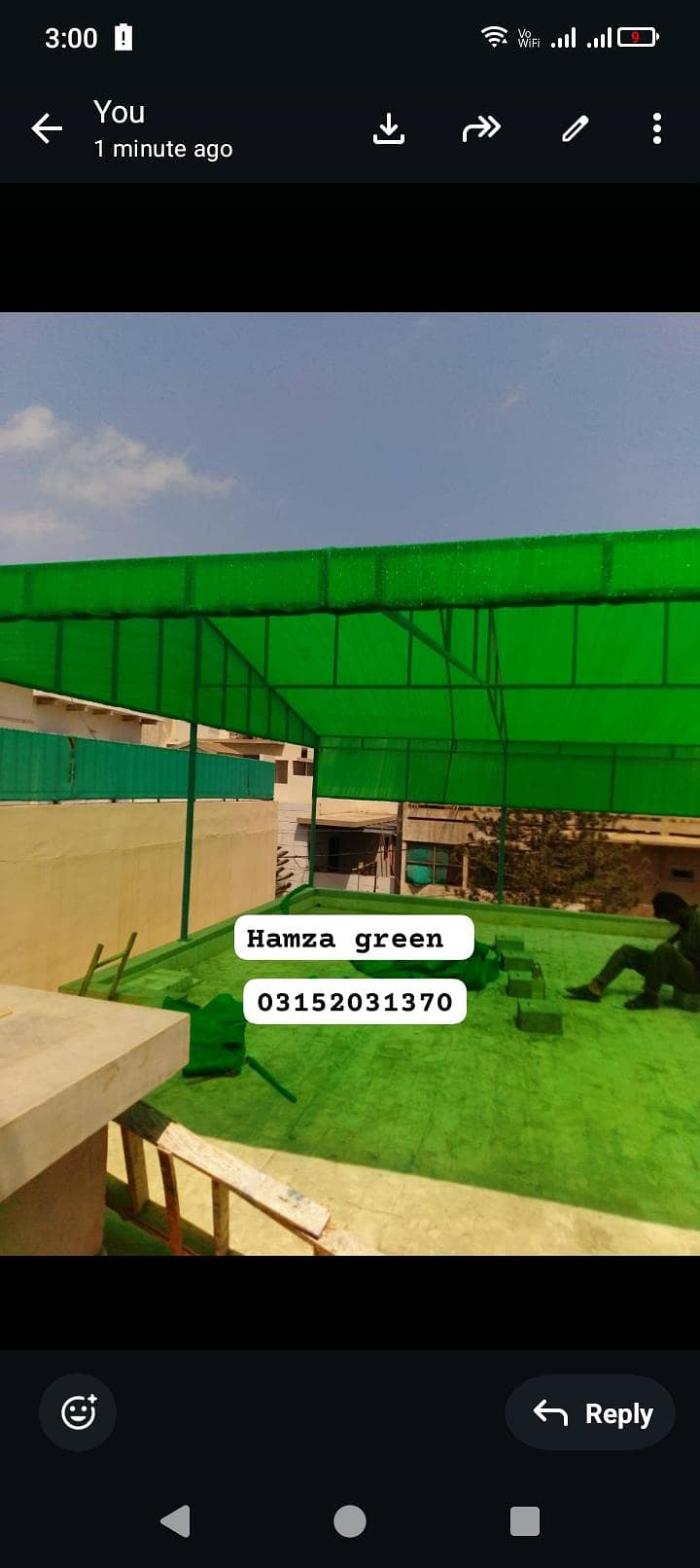 green net shade railing parday 5