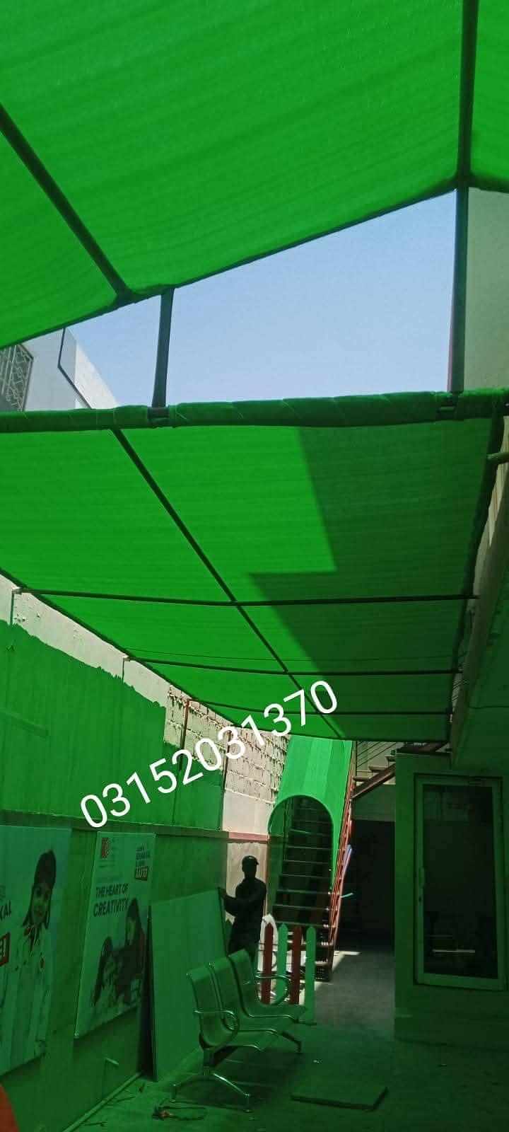 green net shade railing parday 13