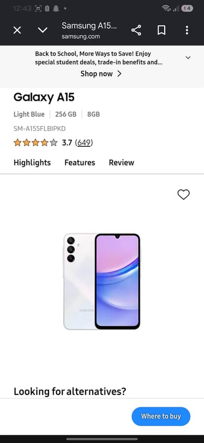 Samsung Mobile A15 5G