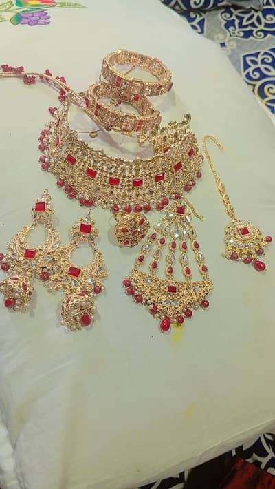 bridal set with bangel one time used