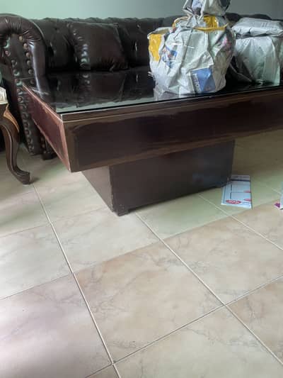 Table set 3, square center table and 2 side tables