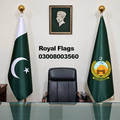 KPK Flag & Pole Executive Office Table Flag Set, PTI Flag for office