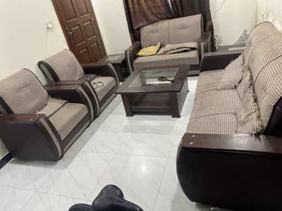 7 set sofa set for sale with 2 side tables and 1 centre table