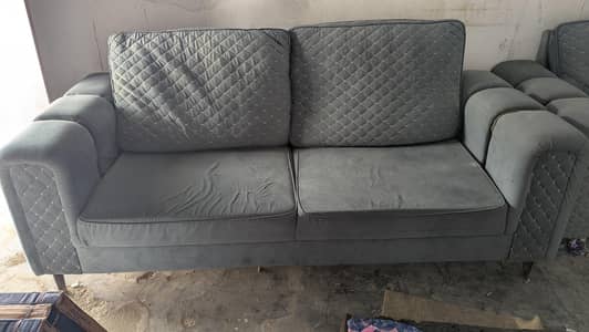 1 Year Used 4 Seater Grey Sofa Set in excellent condition