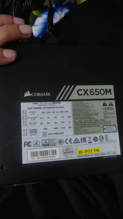 Corsair Cx 650M power supply