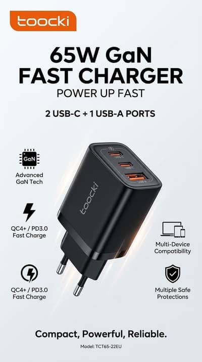 Toocki 65W GaN fast Charger