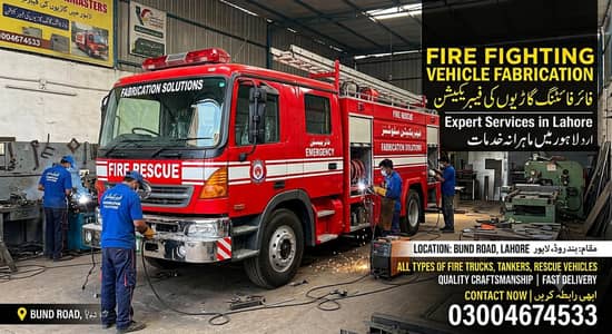 fire fighting truck, fire vehicle, fabrication, Ariel platform