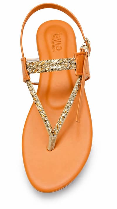 Evio Fashion Ladies Kolhapuri Chappal - Stone Work T-Strap size 36_42