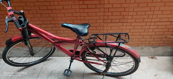 Red Mountain bicycle Strong Frame and suspension for kids and adults