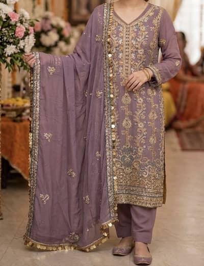 Mauve purple 3 pc dress