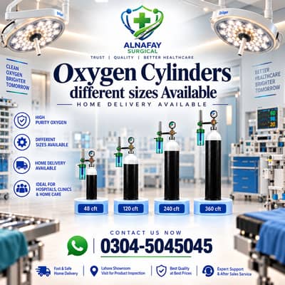 Oxygen Cylinders / Emergency Cylinder different sizes Available