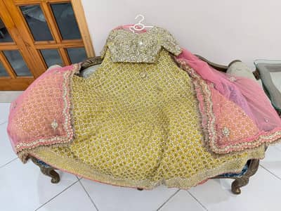 Mahgul designer lengha choli 4 pcs available in very reasonable price