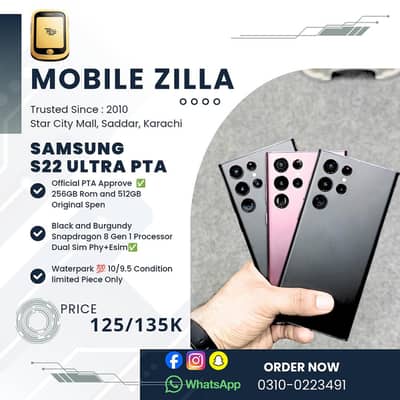 Samsung S22 Ultra Official PTA Approve 512GB Dual Sim Phy+Esim