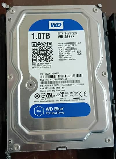 1TB WD Hardrive 64MB Speeder for sell Rs. 3000
