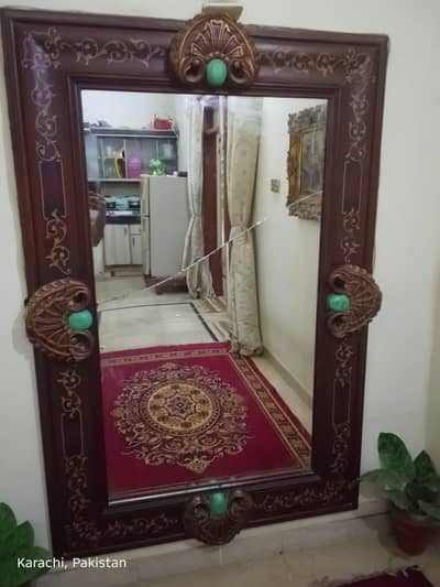 wood . mirror