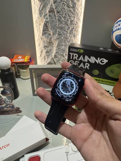 Apple Watch Series 6 44MM Product Red, with box and cable.