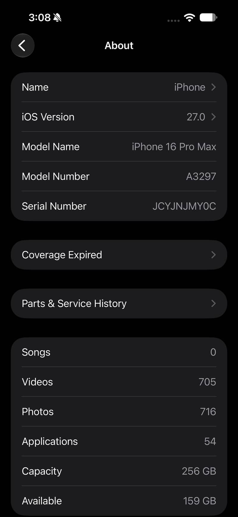 Iphone 16 Pro max 8