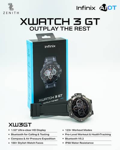 INFINIX Smart GT Watch XW3GT ( 1 Year Replacement Warranty)