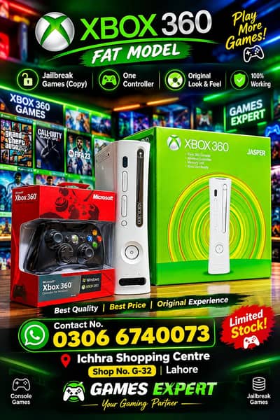 xbox 360 fat / xbox 360 slim / xbox 360 / jailbreak games copy