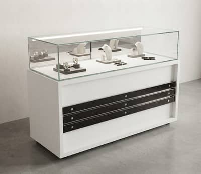 Glass counter for mobile shop gold shop and other businesses