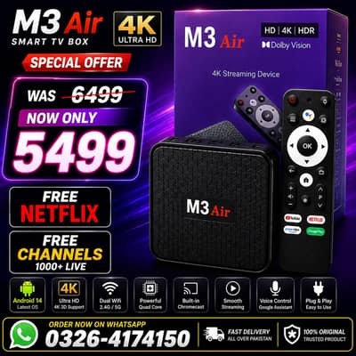 M3 AIR SMART TV BOX WITH VOICE REMOTE 8GB/128GB 0326/4174150