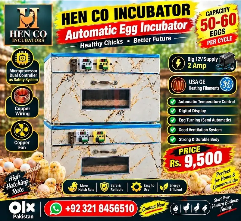 Incubator,Automatic incubators, Brooder, Spareparts & Repairing center