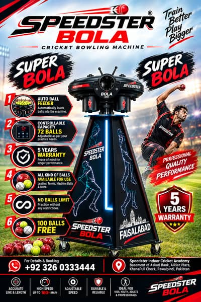 Cricket bowling machine speedster