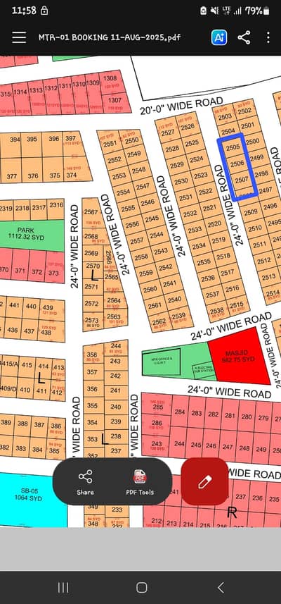 80 Yrd Plot For Sale Malir Towb Residency Phase-1