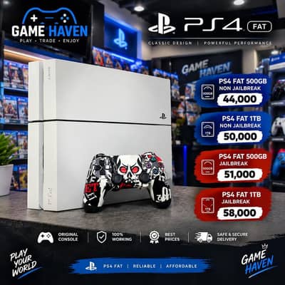 PlayStation 4 slim/fat/pro (jailbreak, non jailbreak) available