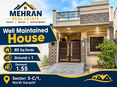 Well Maintained House For Sale In Sector 5-C/1 North Karachi