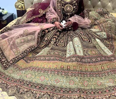 Bridal Dress Indian sharara with customized jewelry