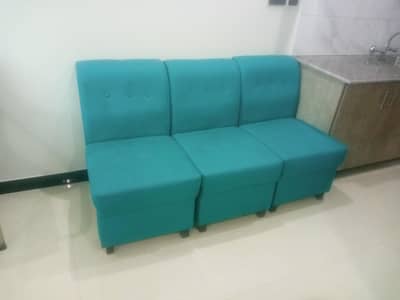 1 seater sea green color sofas