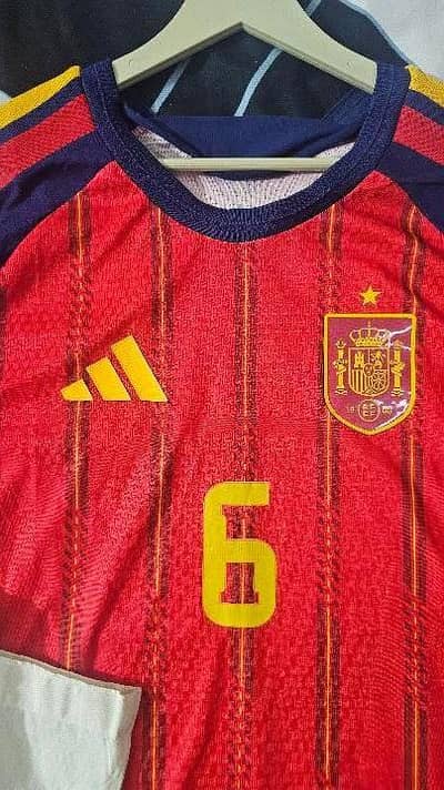 Spain 2026 FIFA World Cup Home Jersey – Merino#6 (Player Version)
