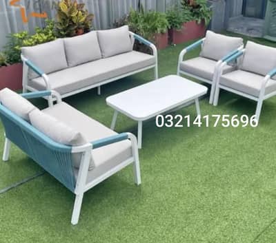 OUTDOOR GARDEN ROPE SOFA SET RATTAN UPVC FURNITURE SOFA SET CHAIRS